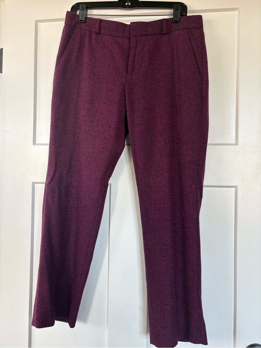 Banana Republic Ryan Wool Pants Deep Plum- Size 8Petite